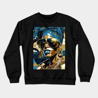 Eclipse of Style: Captivating Black Beauty in Sunglasses Crewneck Sweatshirt